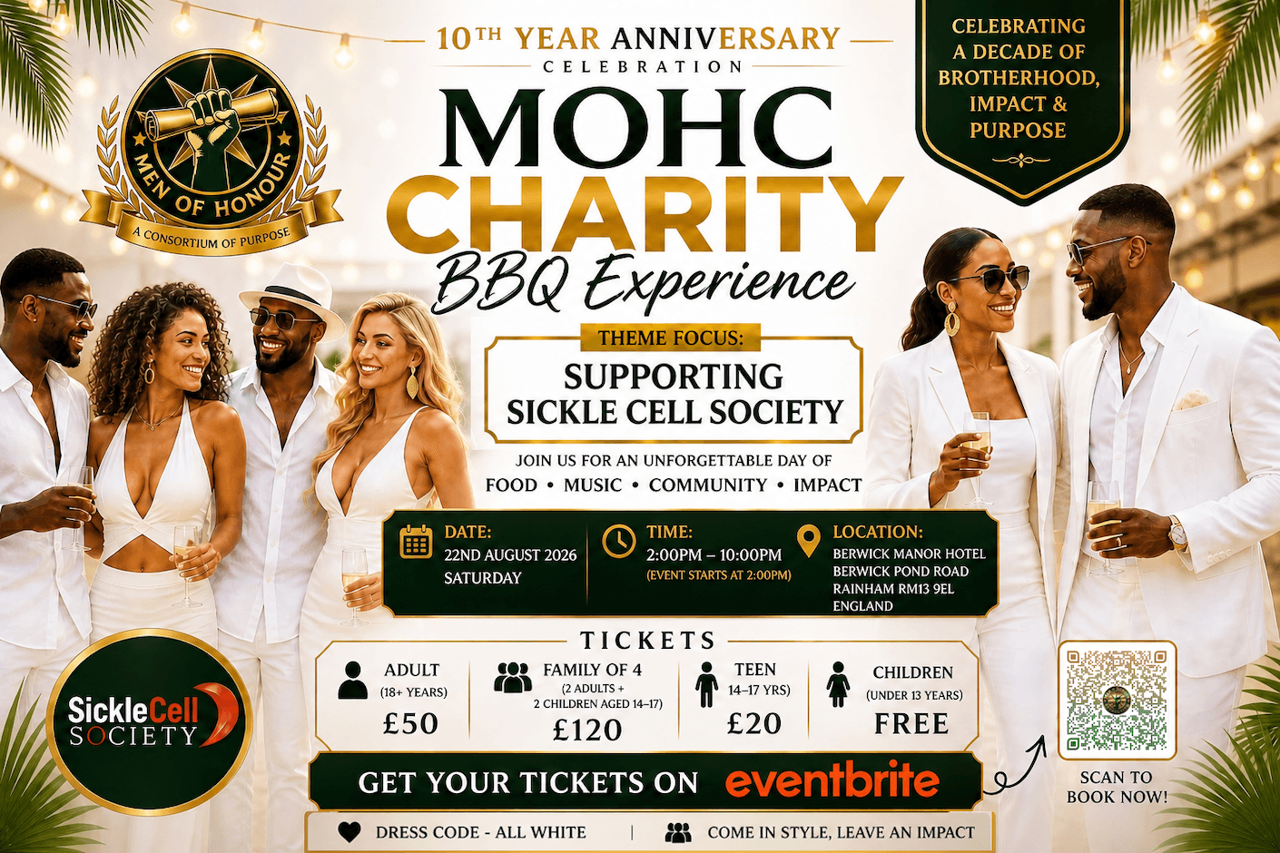 MOHC 10th Anniversary Charity BBQ Experience flyer