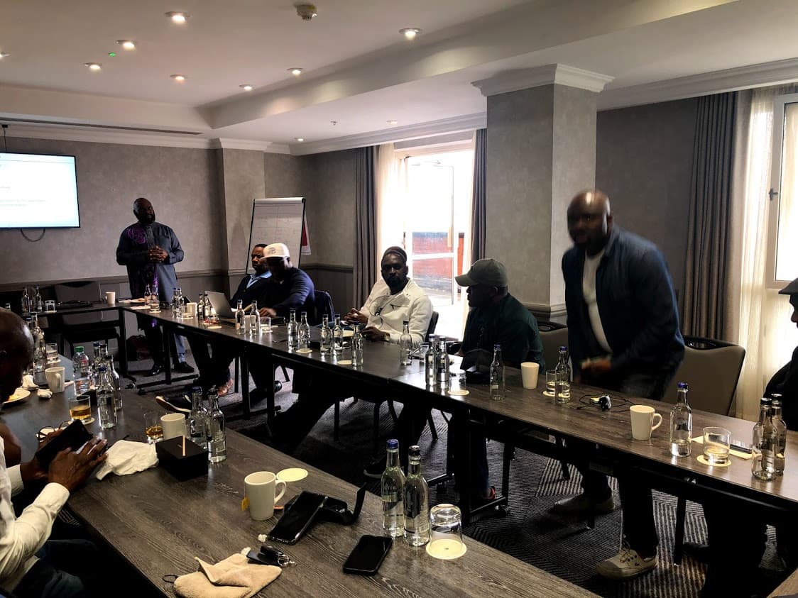 MoHC member delivering a presentation at a leadership and business session